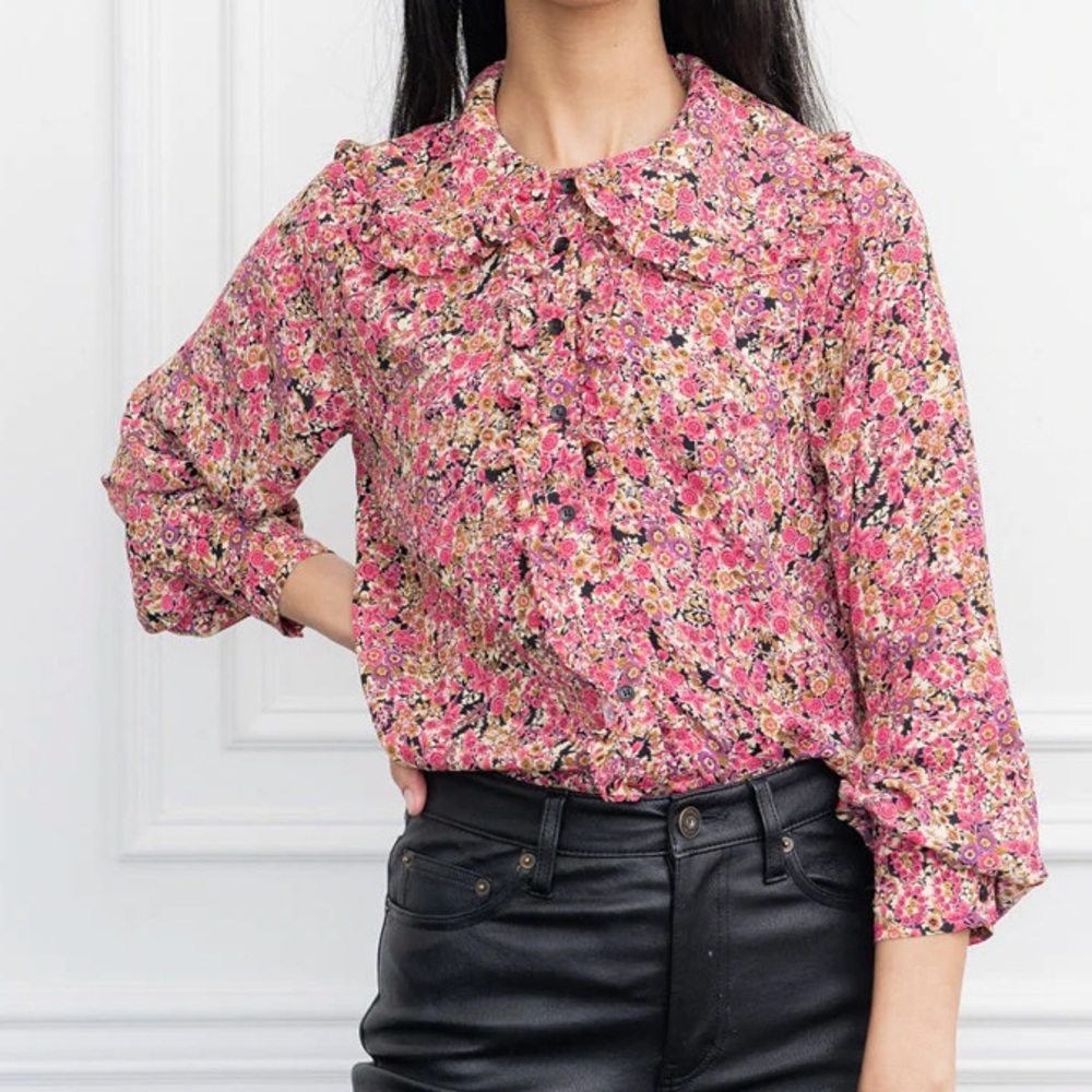 The Shirt by Rochelle Behrens Josephine Ruffle Blouse